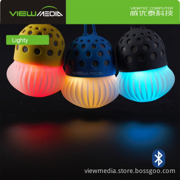 Christmas Halloween kids gift led light wireless portable Bluetooth speaker for pc table